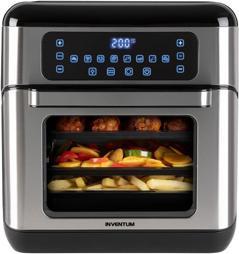 Produktbild Inventum GF1200HLD - Airfryer oven - Heteluchtfriteuse met roterende mand - Inhoud 12 liter - Zwart/RVS