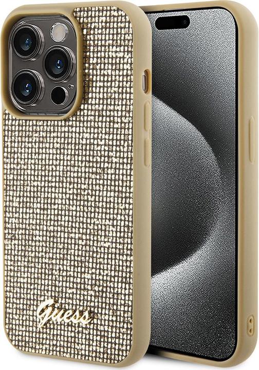 Produktbild Guess GUHCP15LPMSDGSD iPhone 15 Pro 6.1" złoty/gold hardcase Disco Metal Script (Apple iPhone 15 Pro)