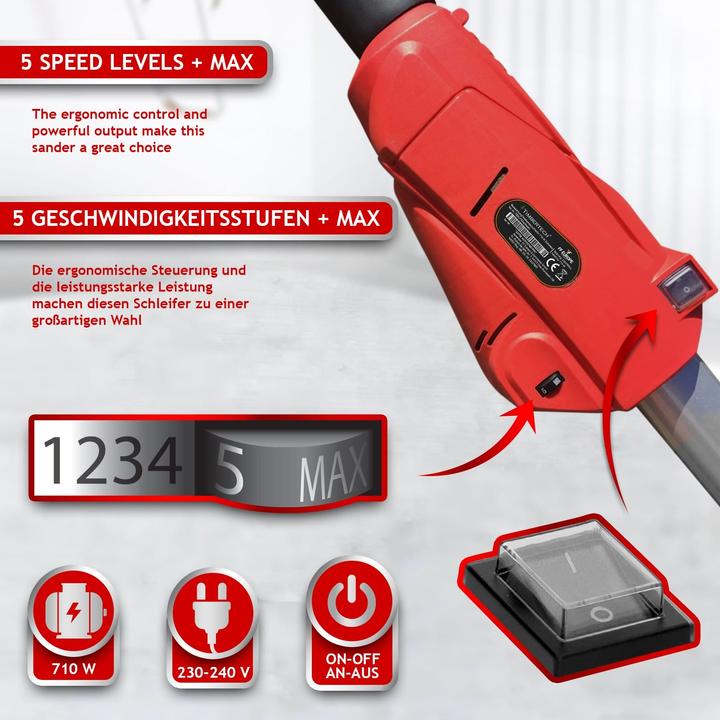 Immagine prodotto Timbertech Levigatrice per cartongesso 710W (710 W)