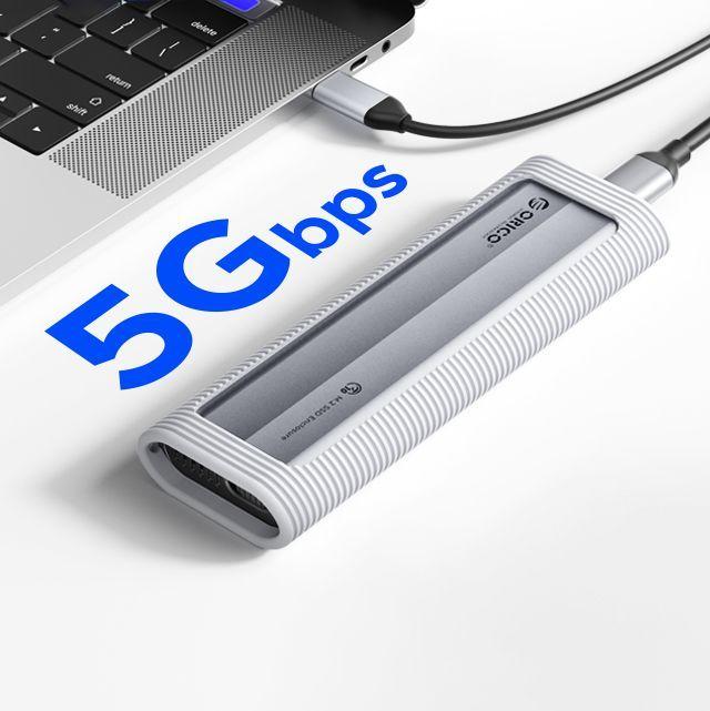 Actual product image Orico Other Computer Accessory AXM2F-V1 M.2 NGFF USB-C 5Gb/s Disk Drive - Gray (M.2 2280)