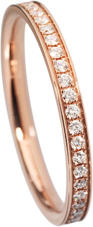 Produktbild Natsumi Schmuck Diamantring Alliance Rotgold 18K/750 F/G VS Pavefassung (58, 750/18 K Gold)