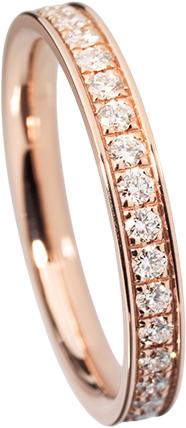 Produktbild Natsumi Schmuck Diamantring Alliance Rotgold 18K/750 F/G VS Pavefassung (53, 750/18 K Gold)