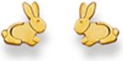 Natsumi Schmuck Ohrstecker Hase Gold 18K/750 (750/18 K Gelbgold)