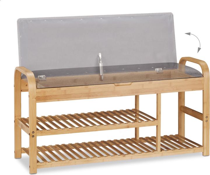 Actual product image Relaxdays Shoe bench (100.5 x 33 x 50 cm)