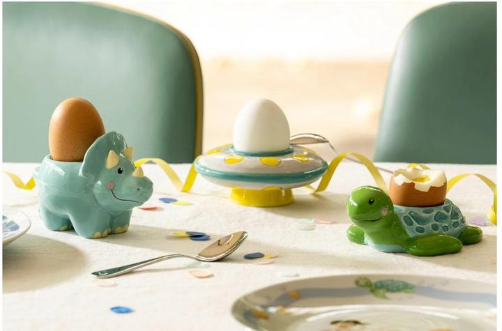 Immagine prodotto Leonardo Portauovo per bambini Avventura UFO, Giallo/Turchese/Bianco (1 x)