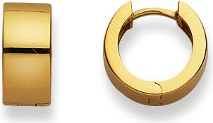 Image du produit Natsumi Schmuck Créoles à clapet en or jaune 18K/750 Ø 13mm plat (750/18 K Or jaune)