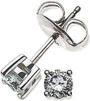 Natsumi Schmuck Ohrstecker Diamant Weissgold 18K/750 0.16 ct H si (750/18 K Weissgold)