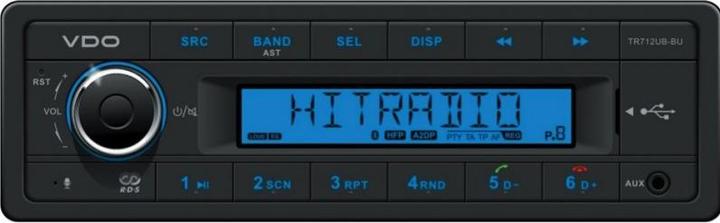 Produktbild Vdo TR712UB-BU FM RDS Tuner USB/AUX/BT Kurzschacht