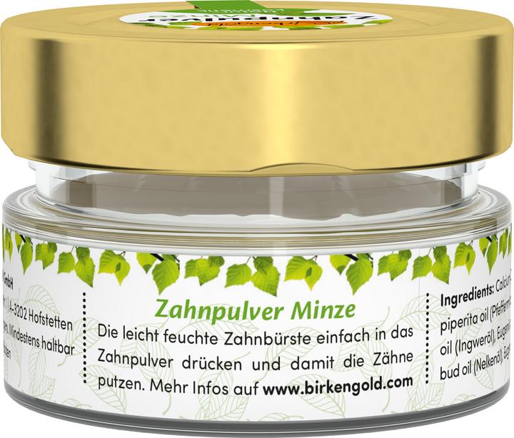 Image du produit Birkengold Poudre dentifrice menthe verre