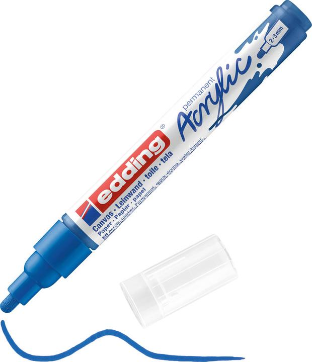 Image du produit Edding 5100 Moyen (Bleu gentiane, Rouge trafic, Trafic jaune, Jaune-vert, Noir, 3 mm, 5 x)