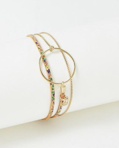 Flowers Forzoé Nolah-Armband – Messingplatte – Echtes Leder (Messingplatte)