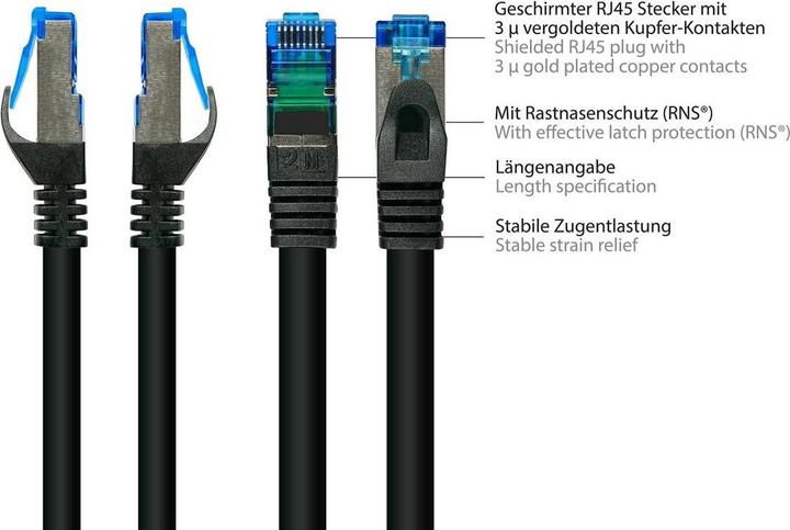 Actual product image Good Connections Alcasa (S/FTP, CAT6a, 1 m)