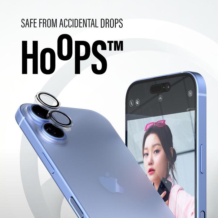 Actual product image PanzerGlass Hoops Transparent Lens Protector iPhone '24 6.1"/ 6.7" (1 Piece, Apple iPhone 16 Plus)