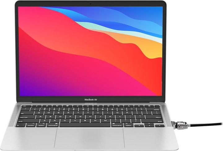 Actual product image Maclocks Ledge MacBook Air 2020 M1 T-slot Ledge Lock Adapter with Combination Cable Lock