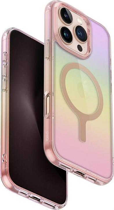 Actual product image Uniq Iridescia Magclick Charging Case for iPhone 16 Pro - Pink (Apple iPhone 16 Pro)