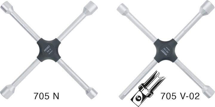 Image du produit HAZET Clé en croix 705N ∙ Profil à 6 pans extérieurs ∙ 17 x 19 x 13/16 x 21 mm