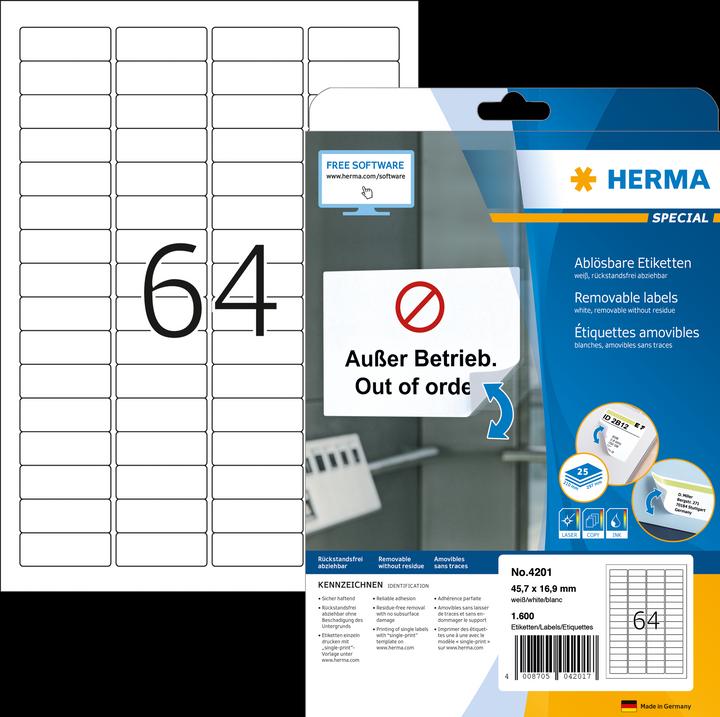 Immagine prodotto HERMA Etichette a linguetta A4