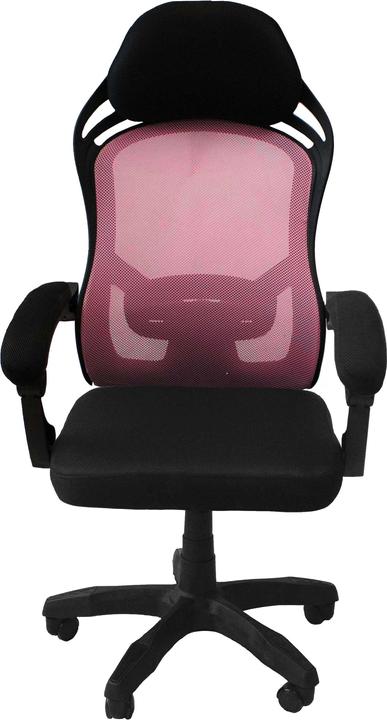 Image du produit Topeshop Chaise Pivotante Oscar Noir Rose Chaise De Bureau