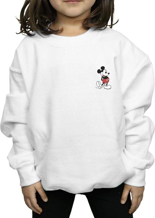 Actual product image Disney Girls Mickey Mouse Kickin Retro Chest Sweatshirt (140, 146)