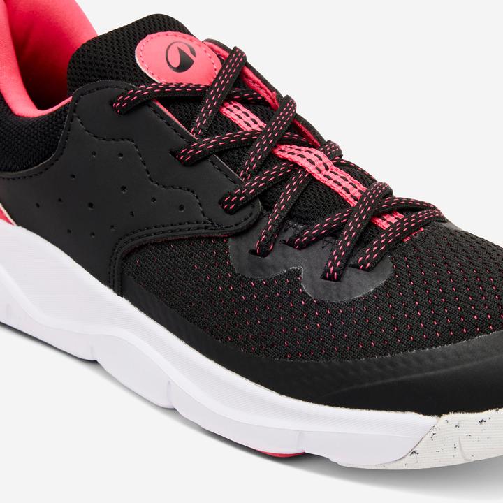 Immagine prodotto Decathlon Scarpe da ginnastica stringate da bambino - Playful Fast nero/rosa (37)