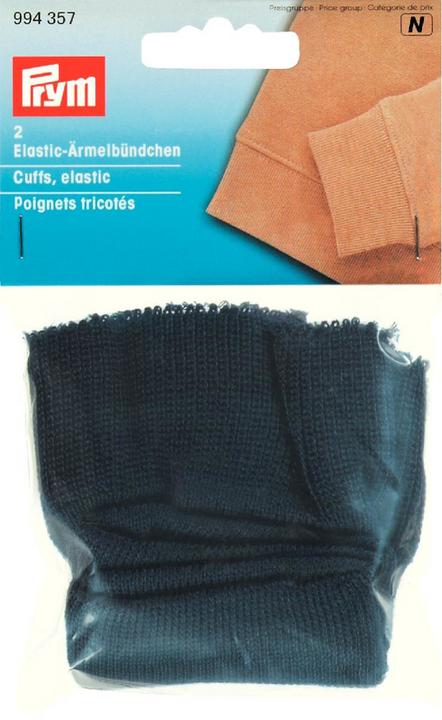 Actual product image Prym Elastic sleeve cuffs, navy 9 cm, card 2 pcs.