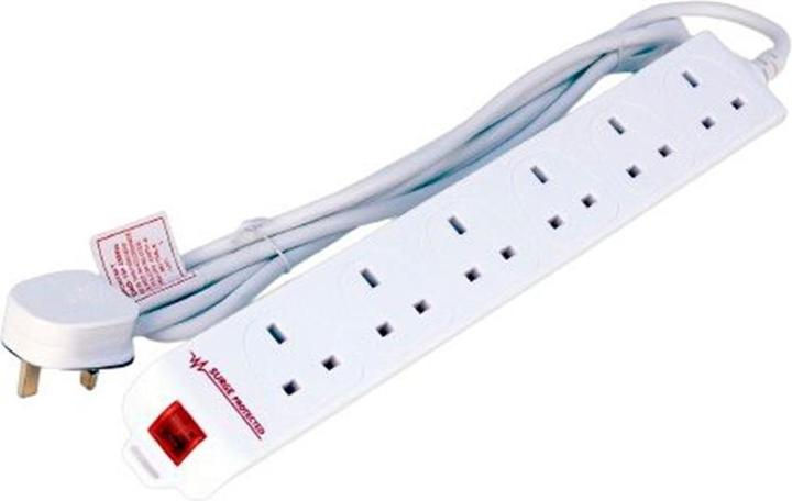 Immagine prodotto MicroConnect Protezione contro le sovratensioni a 6 vie nel Regno Unito (6 x, BS 1363, 5 m)