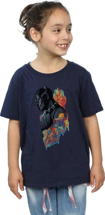Immagine prodotto Maglietta in cotone con profilo Black Panther delle ragazze (140, 146)