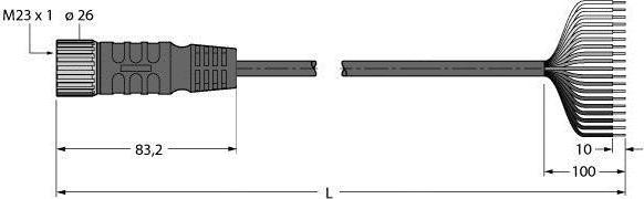 Produktbild Turck Zuleitung für Mehrfach Passivverteiler/PUR Anschlussleitung