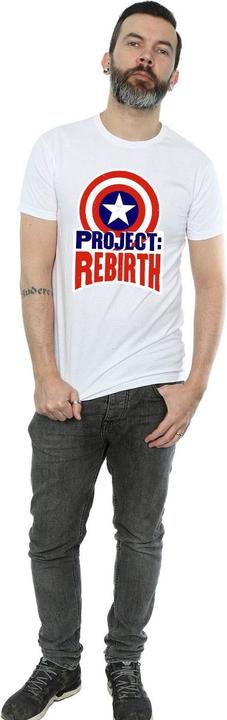 Actual product image Mens Captain America Project Rebirth T-Shirt (S)