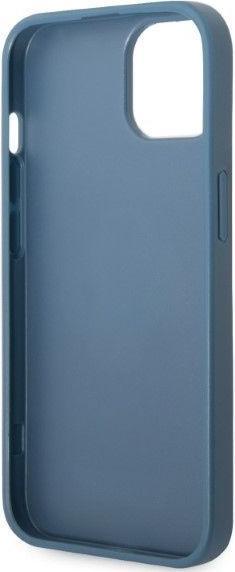 Actual product image Guess GUHCP13SP4TPB iPhone 13 mini 5.4" niebieski/blue hardcase 4G Triangle Logo Cardslot (Apple iPhone 13 mini)
