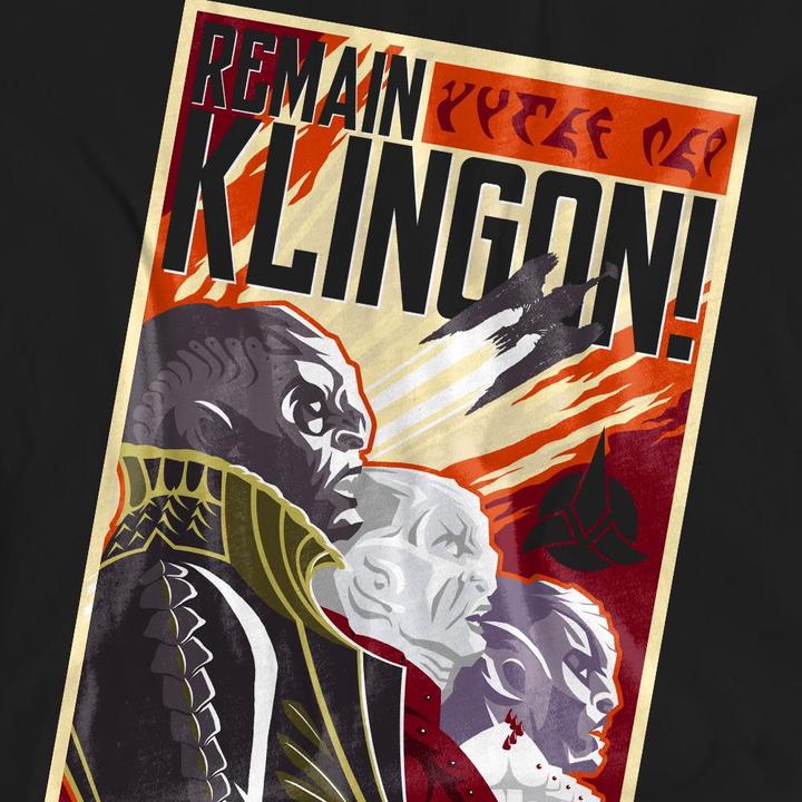 Actual product image Universal Textiles Unisex Adult Remain Klingon Poster T-Shirt (XXL)