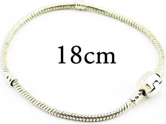 Actual product image Hermex Bracelet silver plated for beads / charms - 18cm Silvery (18 cm, Metal alloy)