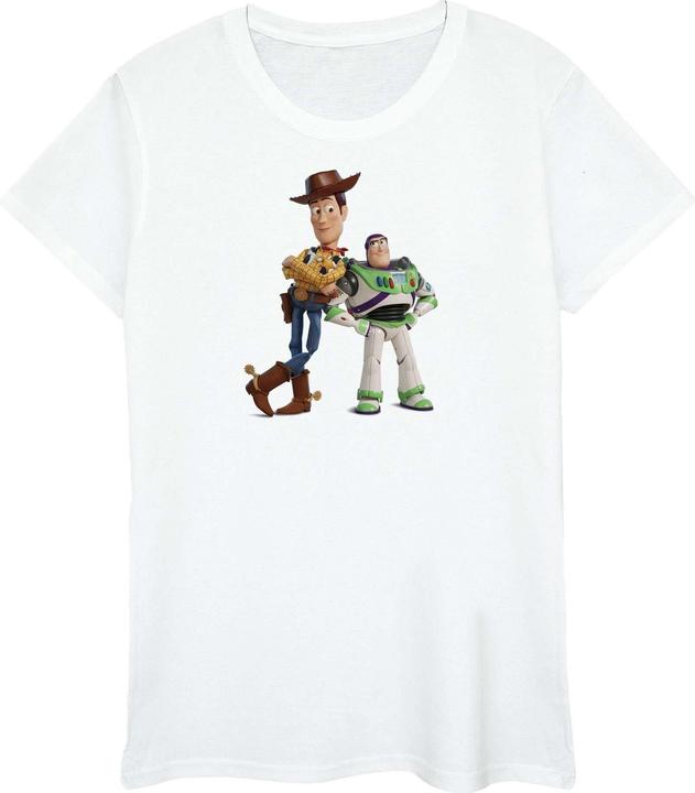 Actual product image Disney Womens/Ladies Toy Story Buzz And Woody Standing Cotton Boyfriend T-Shirt (XL)