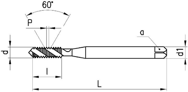 Image du produit Neriox Taraud pour machine HSS-E, DIN371, UNF 3/8"-24