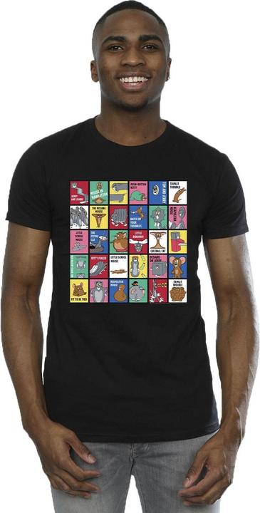 Actual product image Tom & Jerry Mens Grid Squares T-Shirt (XL)