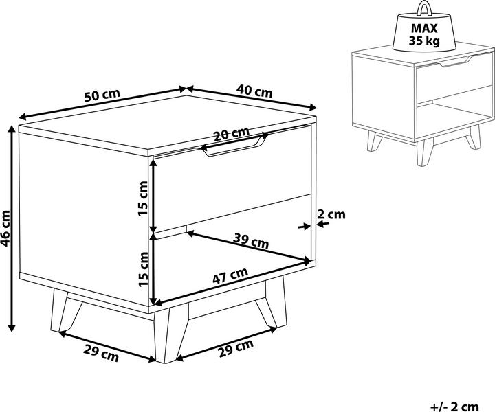 Actual product image Beliani Spencer (50 x 40 x 46 cm)