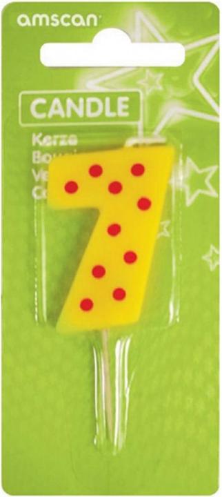 Produktbild Amscan Mini-Zahlenkerze 7 (12 x)
