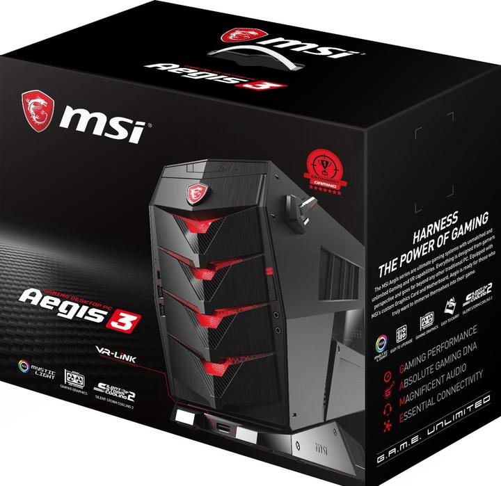 Produktbild MSI Aegis 3 (Intel Core i7-7700, 16 GB, 256 GB, GeForce GTX 1060)
