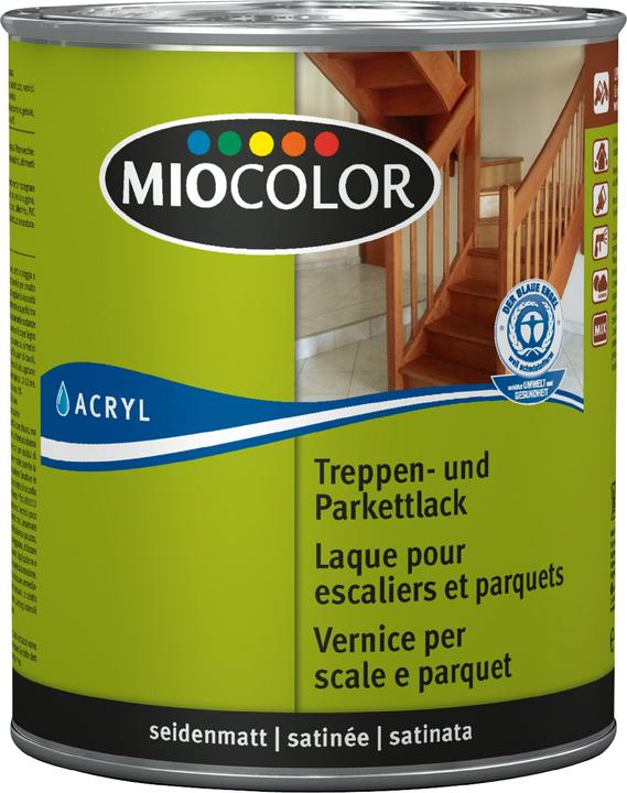 Actual product image Miocolor Stair and parquet lacquer silk matt (Transparent, Colorless, 0.75 l)