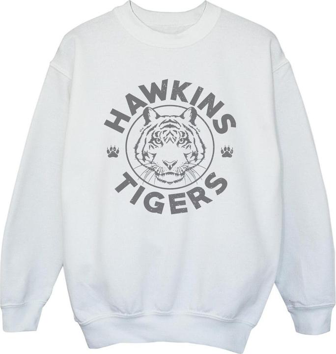 Netflix Stranger Things Hawkins Grey Tiger Sweatshirt Mädchen