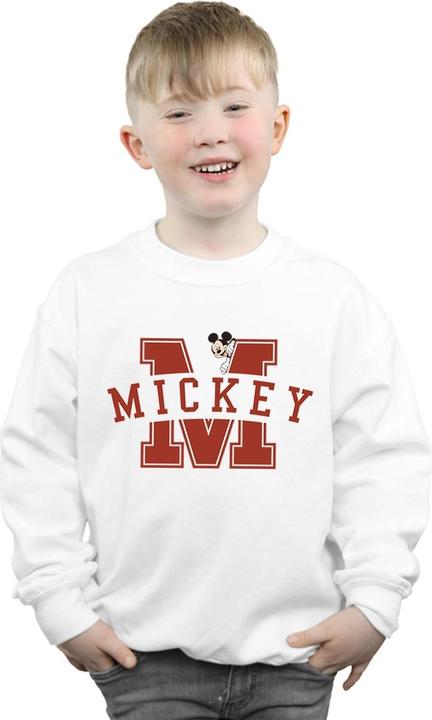 Actual product image Disney Boys Mickey Mouse Letter Peak Sweatshirt (152, 158)