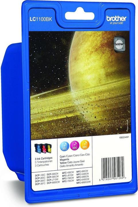 Produktbild Brother LC1100 Rainbow Pack (M, Y, C)