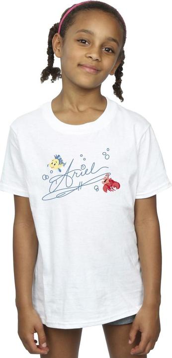 Actual product image Disney Girls The Little Mermaid Ariel Cotton T-Shirt (128)