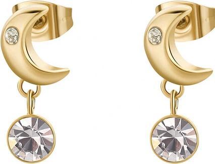 Image du produit Brosway - Moon with Chakra Crystal Gold Plated Dangle Earrings BHKE181