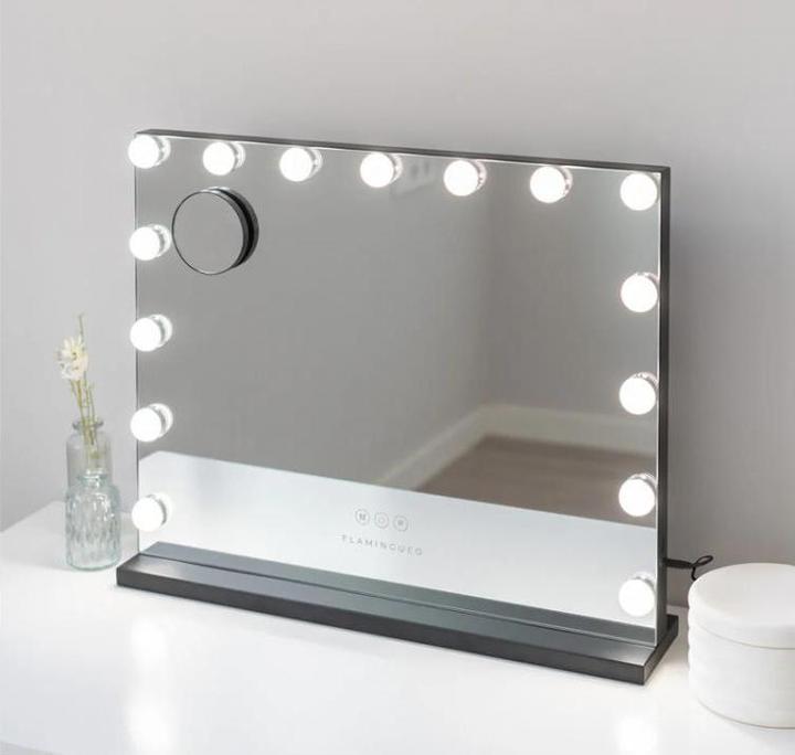 Actual product image TOP XL make-up mirror black (58 x 46 x 12 cm)