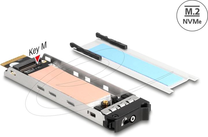 Actual product image Delock Removable rack Slot 1 x M.2 NMVe SSD for removable rack