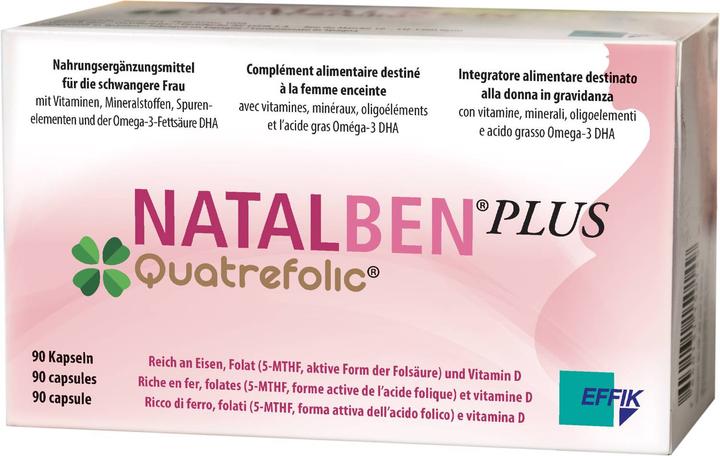 Produktbild Natalben Plus Quatrefolic (90 Stück, Kapseln, 170 g)