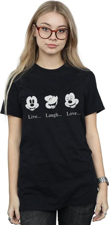 Immagine prodotto Disney Mickey Mouse Live Love Laugh Maglietta Ampia Donna (XXL)