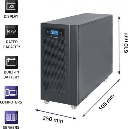 Actual product image Qoltec Pure Sine Wave 53044 (10000 VA, 800 W, Online double converter UPS)