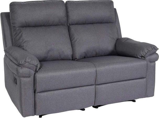 Produktbild Mendler 2er Kinosessel HWC-L94, Liegefunktion Nosagfederung Stoff/Textil - dunkelgrau